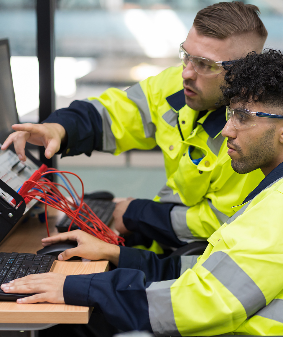 Young people in apprenticeship training