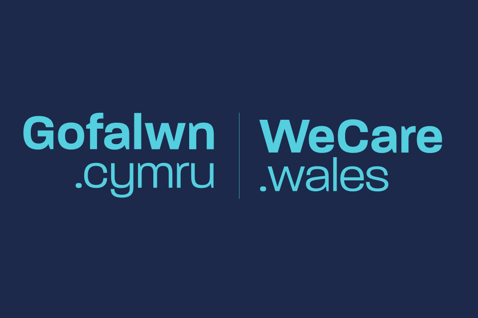 We Care Wales logo and branding